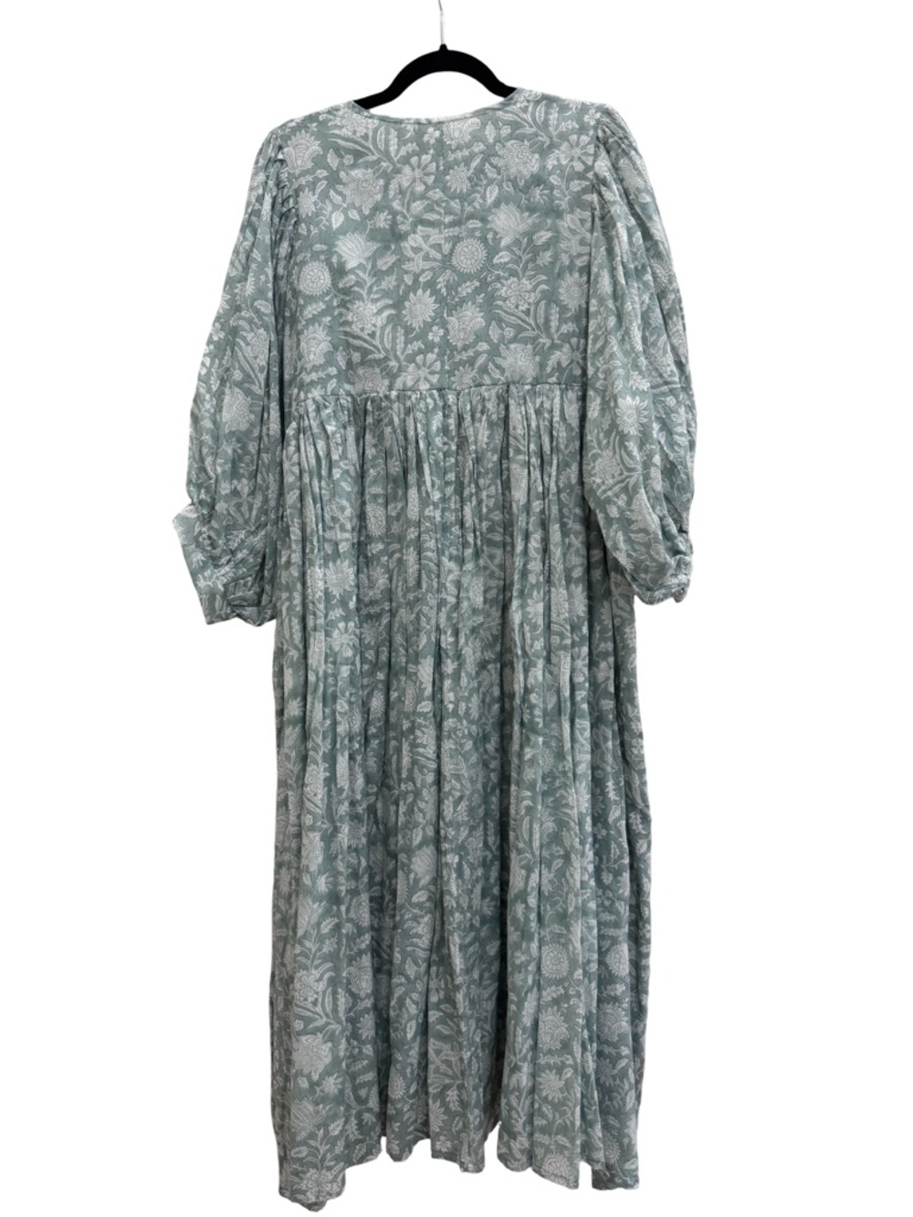 Daughters of India Sage Green Floral Maxi Dress - Picture 3 of 6
